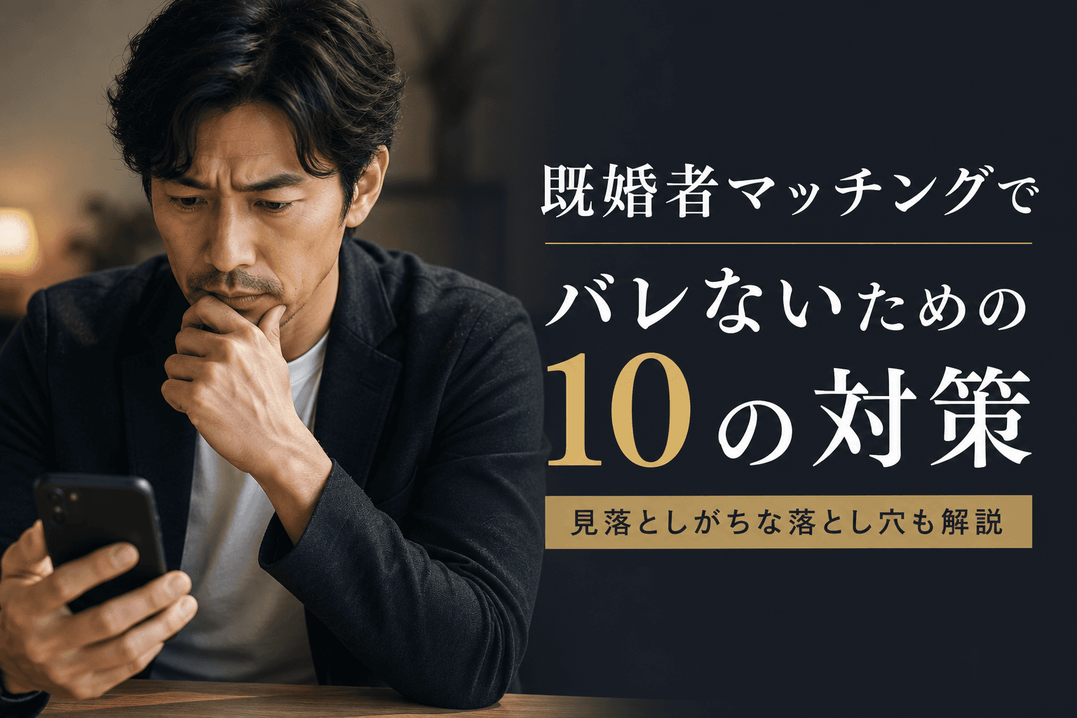 既婚者マッチングでバレないための10の対策|見落としがちな落とし穴も解説